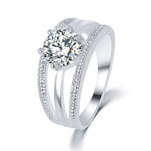 Austrian Crystals Ring Rose Gold Color anelli Flower Ring bague Engagement anillos anel Rings