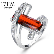 Design Hollow Crystal Rings For Wedding Women Green Red Ring Anillos Fashion