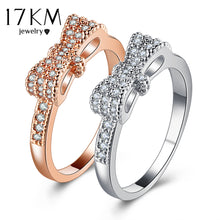 Geometric Bowknot Rings For Women Fashion Crystal Cubic Ring Engagement Party