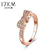 Geometric Bowknot Rings For Women Fashion Crystal Cubic Ring Engagement Party
