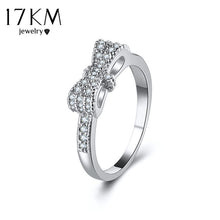 Geometric Bowknot Rings For Women Fashion Crystal Cubic Ring Engagement Party