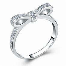 Cubic Zirconia Bow Knot Rings For Women New Design Statement Ring Female Engagement Wedding Jewelry