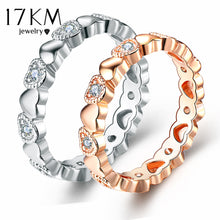Female Endless Love Heart Rings for Women Lover New Fashion Party Wedding Jewelry Cubic Zirconia Ring