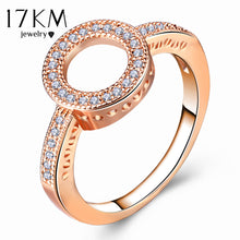 Fashion Female Round Finger Rings For Women Lover Wedding Jewelry Party Trendy Rose Gold Sliver Color Ring