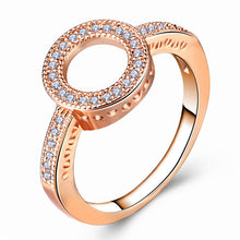Fashion Female Round Finger Rings For Women Lover Wedding Jewelry Party Trendy Rose Gold Sliver Color Ring